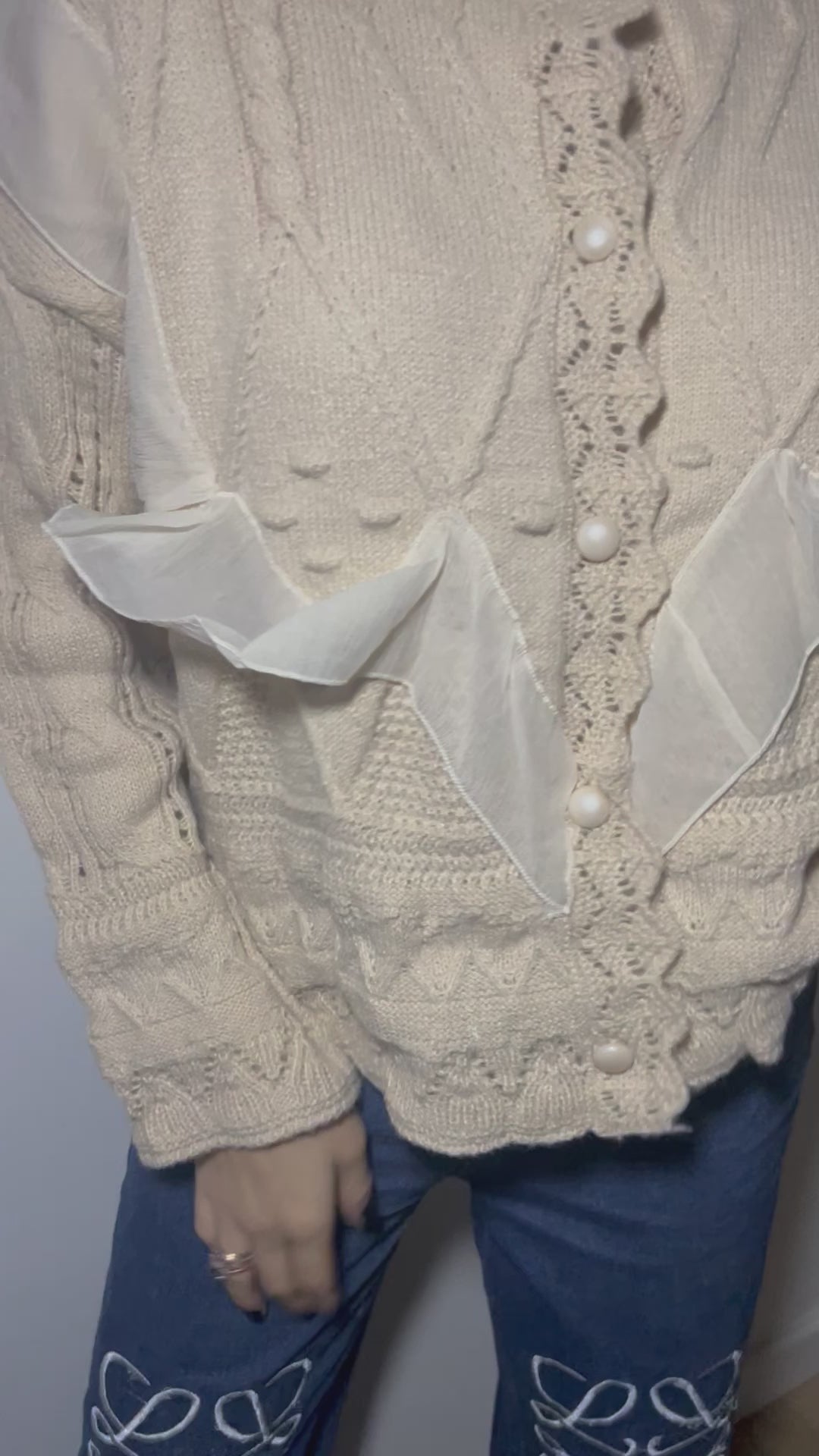 Cardigan pizzo