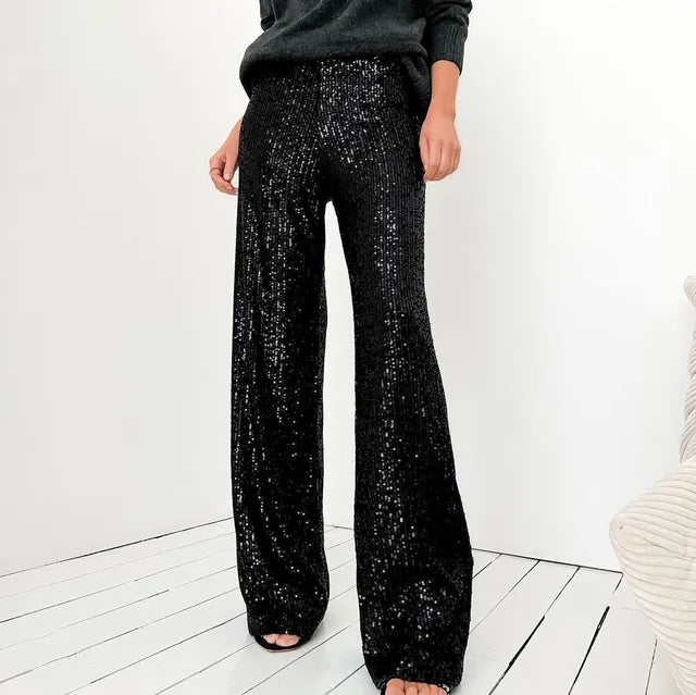 pantaloni party paillettes