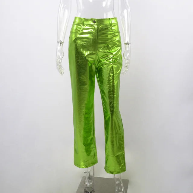 Pantaloni in pelle PU